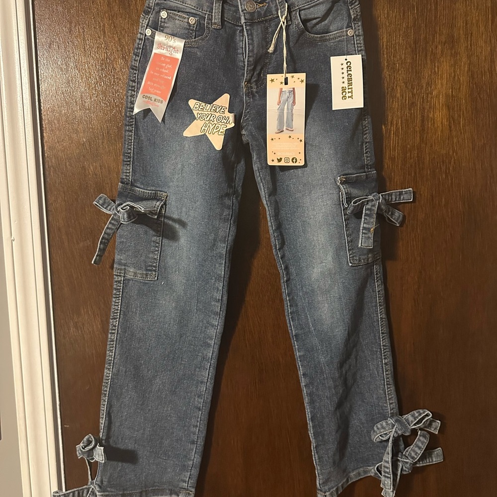 Chic Denim Kids Jeans with Bow Details